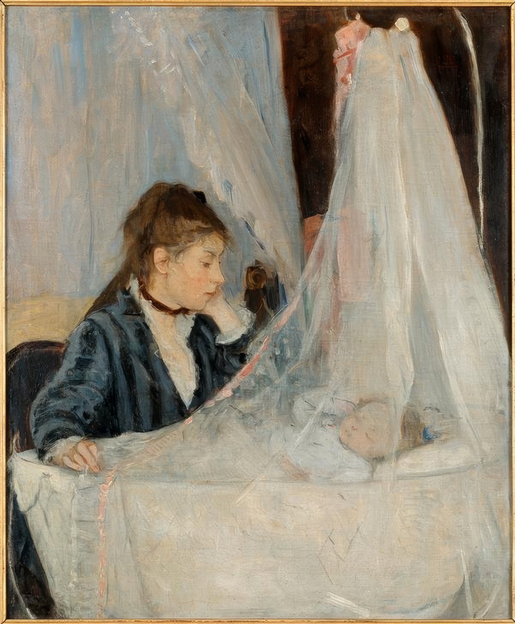 摇篮 作者 贝特·莫里索（Berthe Morisot）