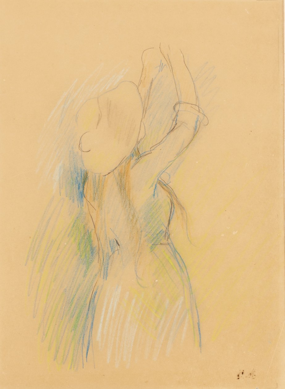 学习“樱桃树”，1891年 作者 贝特·莫里索（Berthe Morisot）