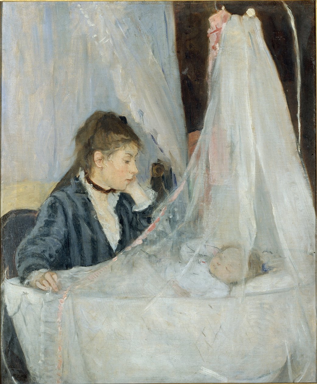 摇篮 作者 贝特·莫里索（Berthe Morisot）