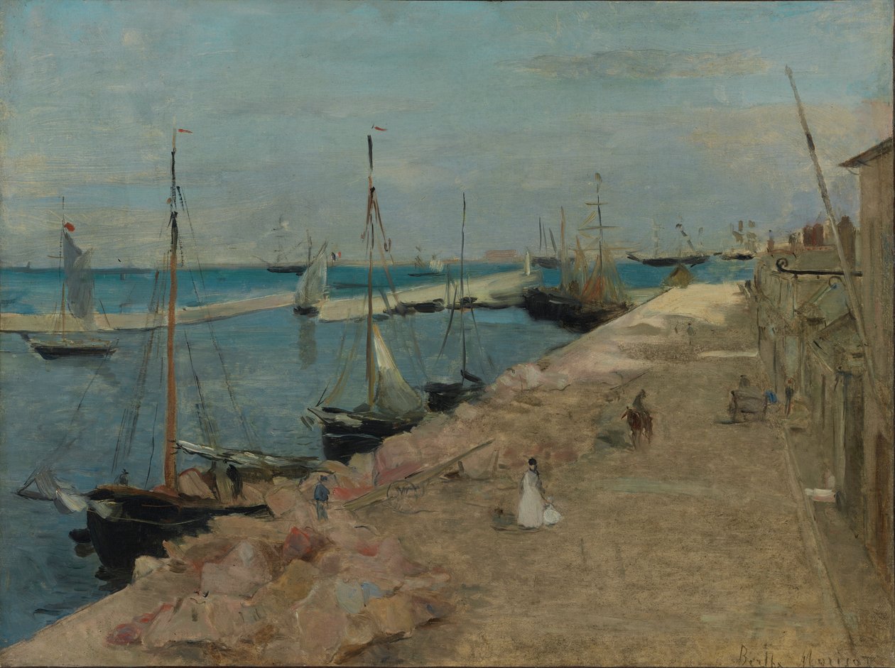 瑟堡港 作者 贝特·莫里索（Berthe Morisot）