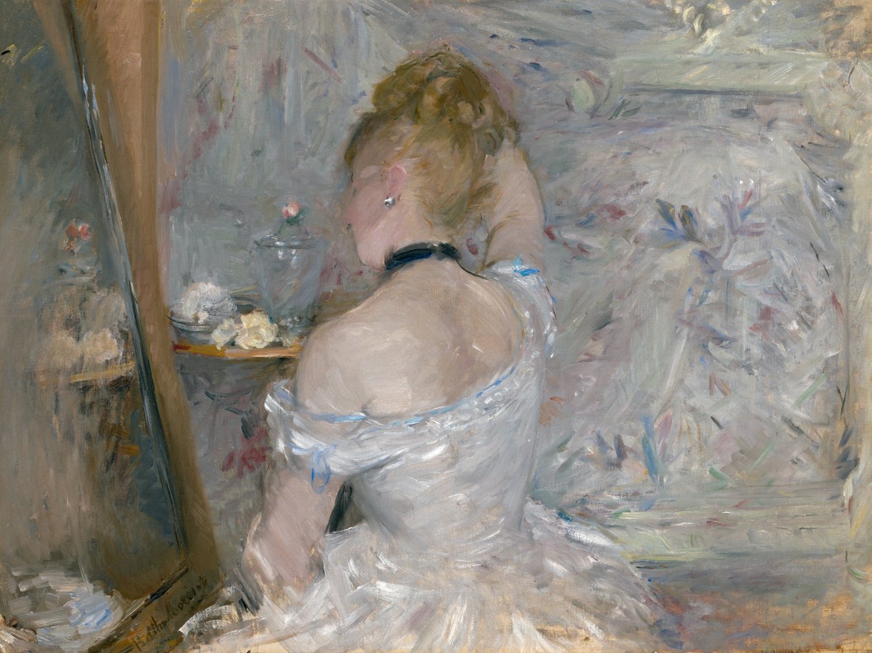 盥洗室里的女人 作者 贝特·莫里索（Berthe Morisot）