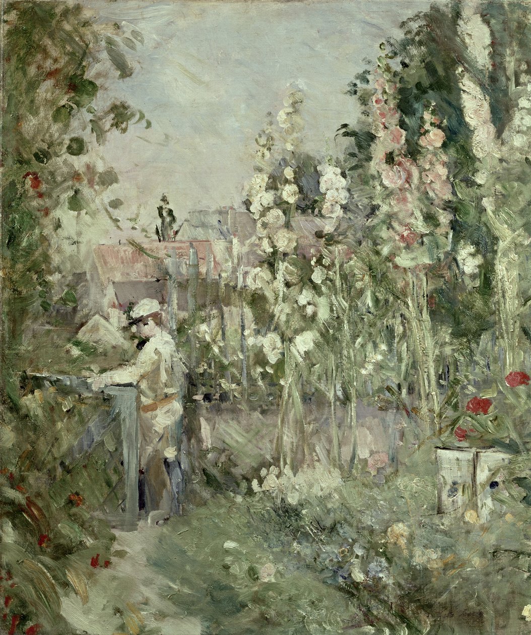 蜀葵的小男孩 作者 贝特·莫里索（Berthe Morisot）