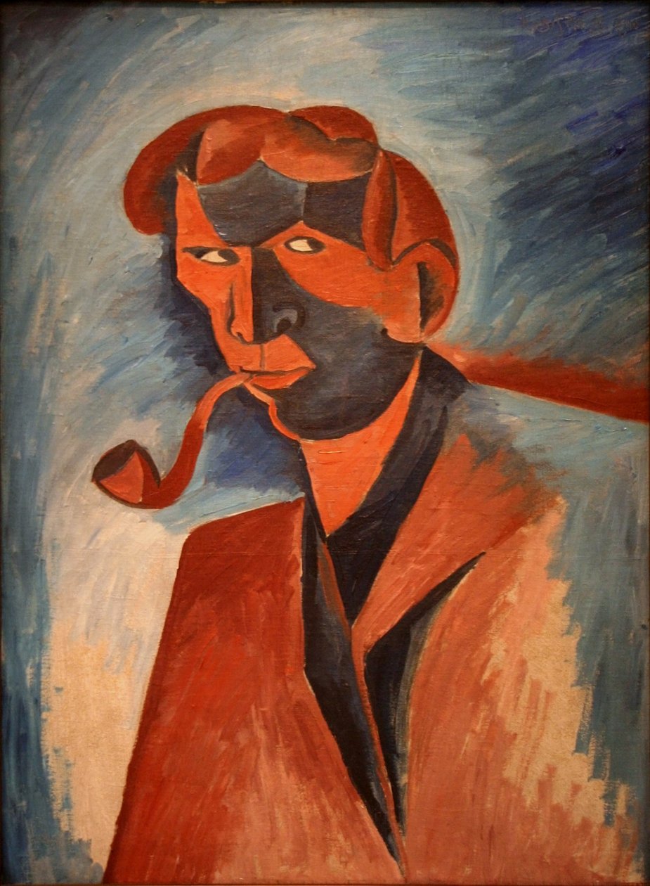 吸烟者自画像 作者 BohumilKubišta