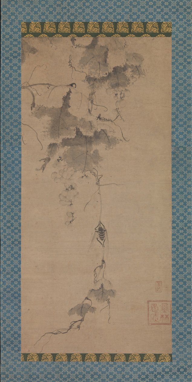 蝉在葡萄藤上，14世纪末。 作者 博库林关