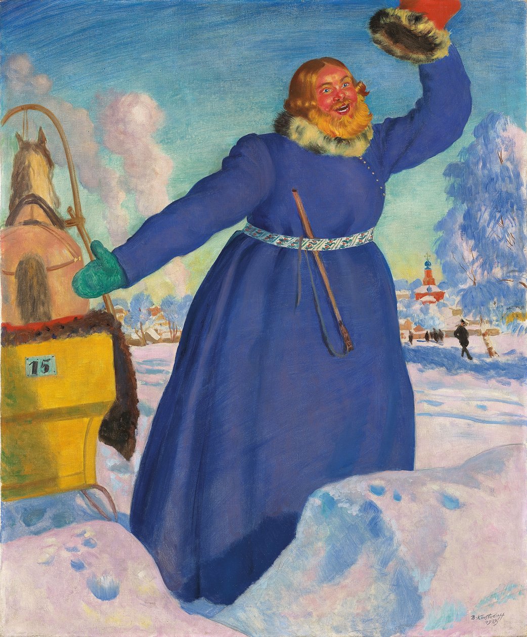 马车夫，1923年 作者 鲍里斯·米哈伊洛维奇·库斯托季耶夫