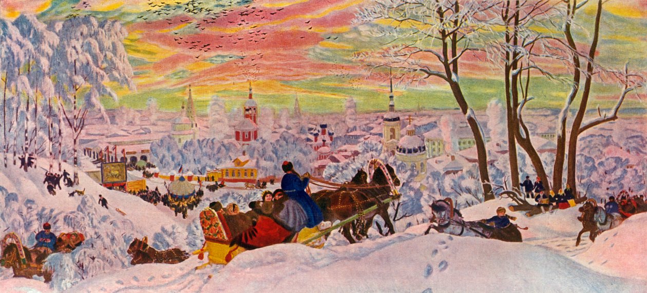 Shrove-Tide，1916年，1939年。 作者 鲍里斯·米哈伊洛维奇·库斯托季耶夫