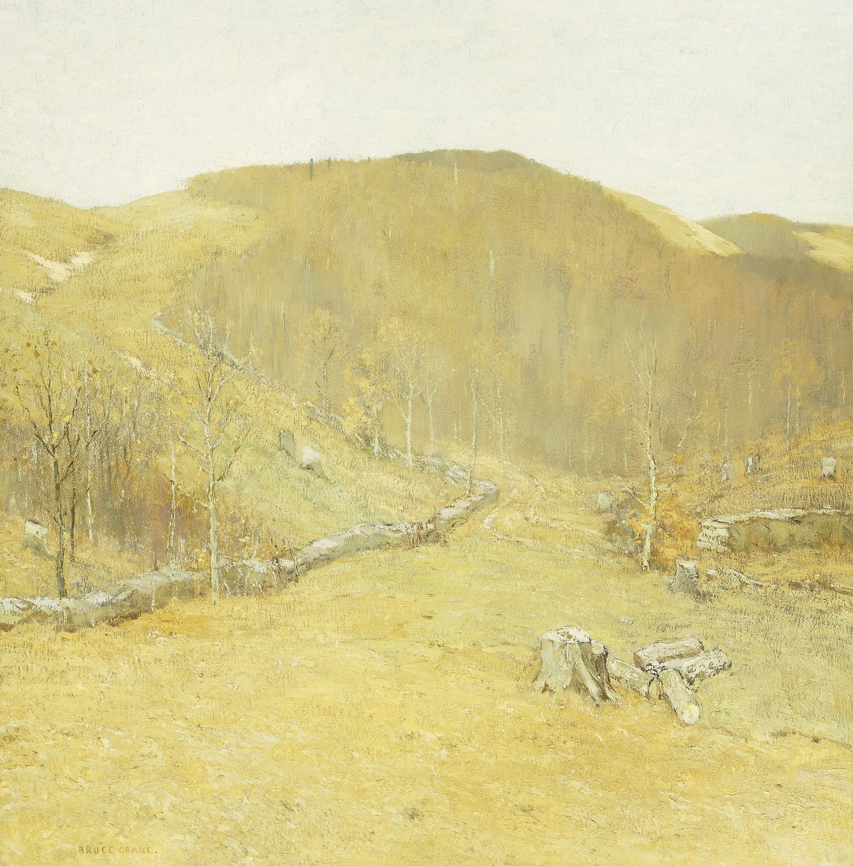 山丘，约1910年（布面油画） 作者 布鲁斯·克兰