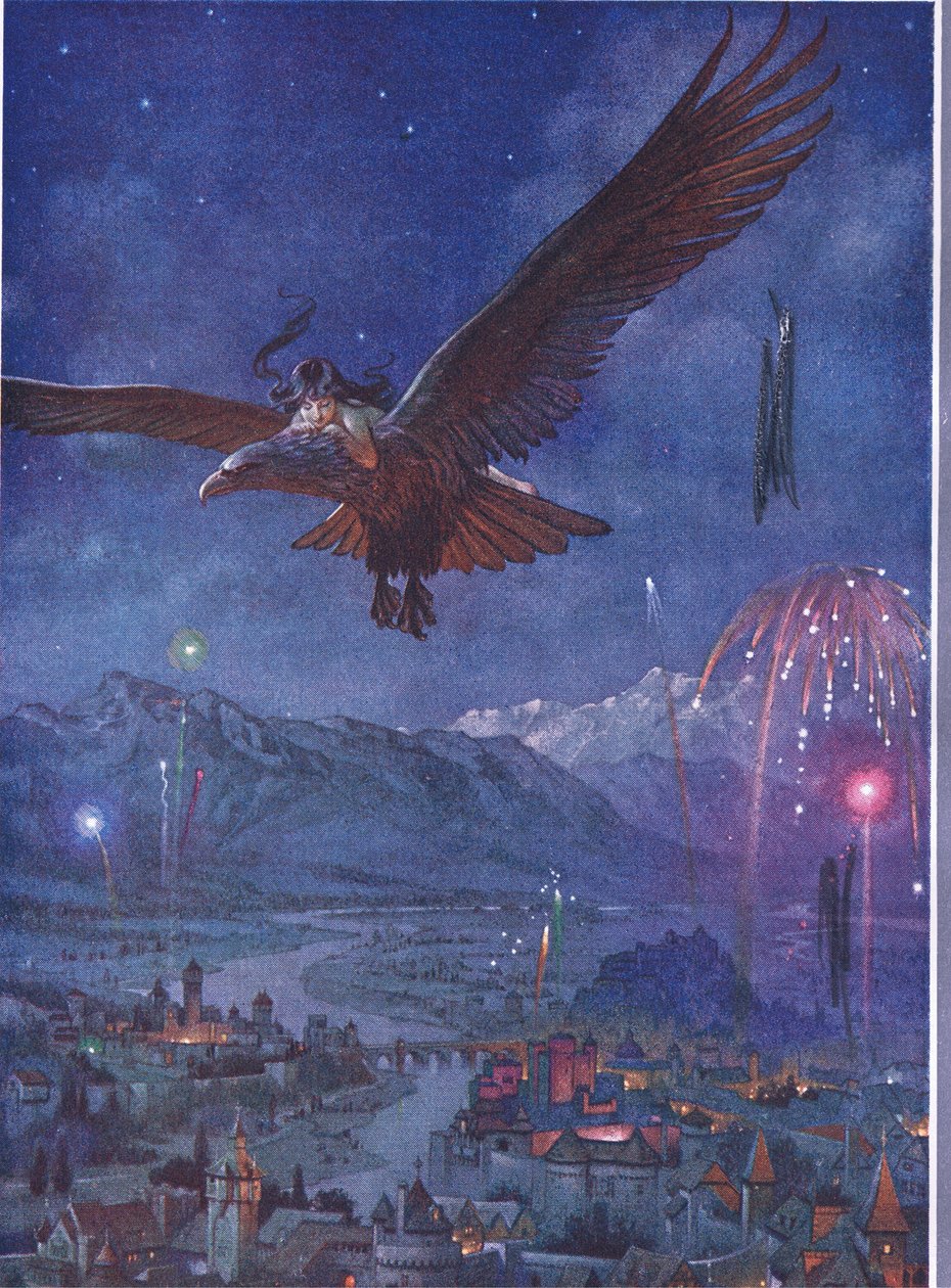 这座伟大的城市因为这是国王的生日而欢欣鼓舞，来自The Child of the air pub.by Duckworth，1910 作者 C.威廉