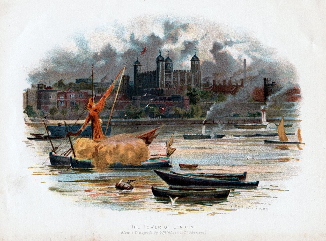 英国伦敦塔，1895年 作者 威尔金森