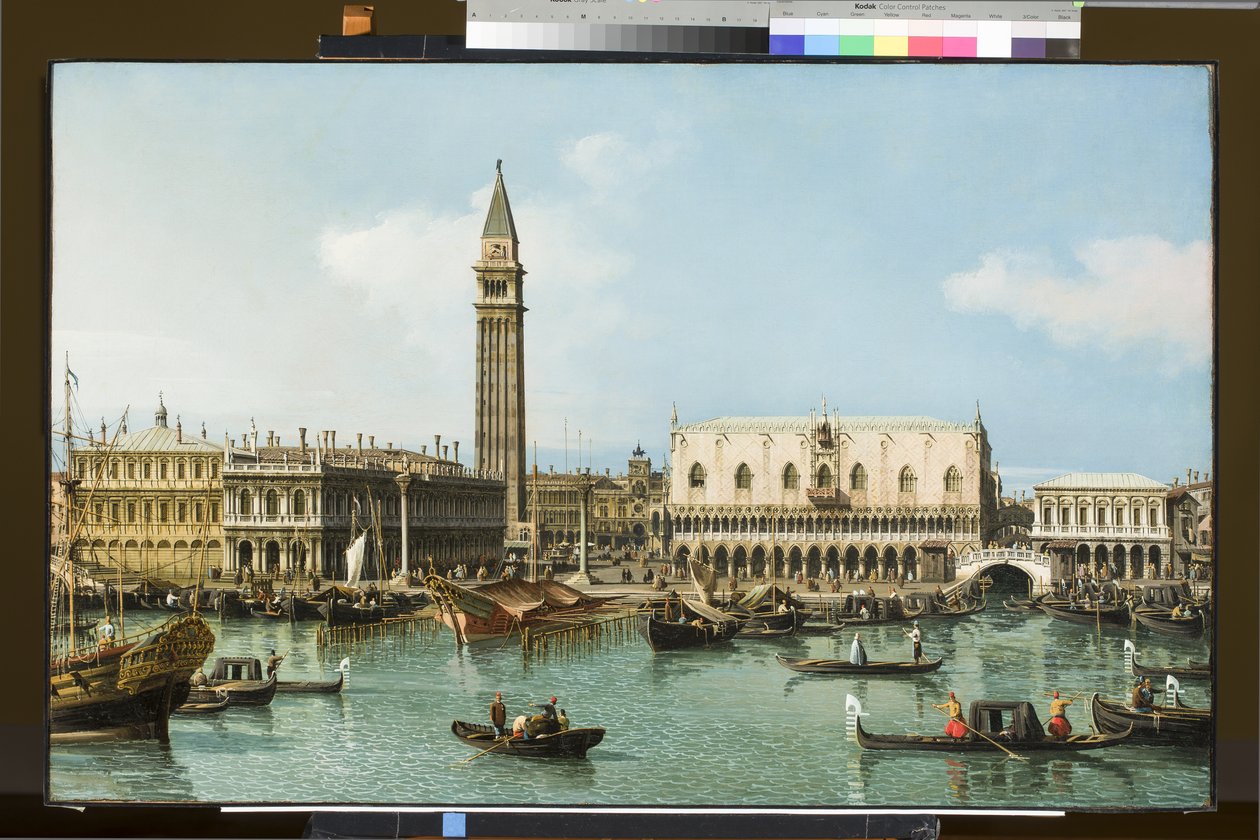 来自威尼斯圣马可盆地的Molo，c.1747-1750 作者 乔瓦尼·安东尼奥运河（Canaletto）