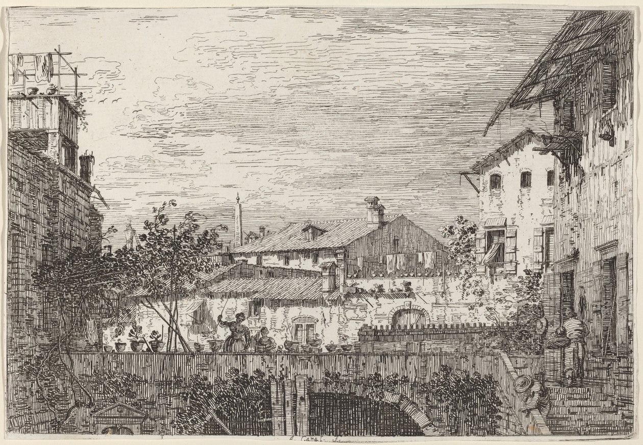 阳台，约1735-1746。 作者 卡纳莱托
