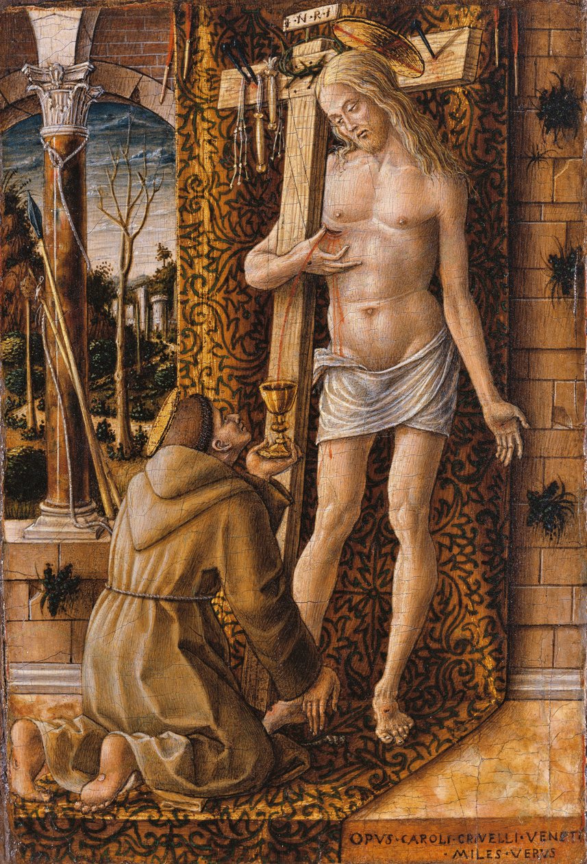 圣弗朗西斯收集基督的宝血 作者 卡洛·克里维利（Carlo Crivelli）