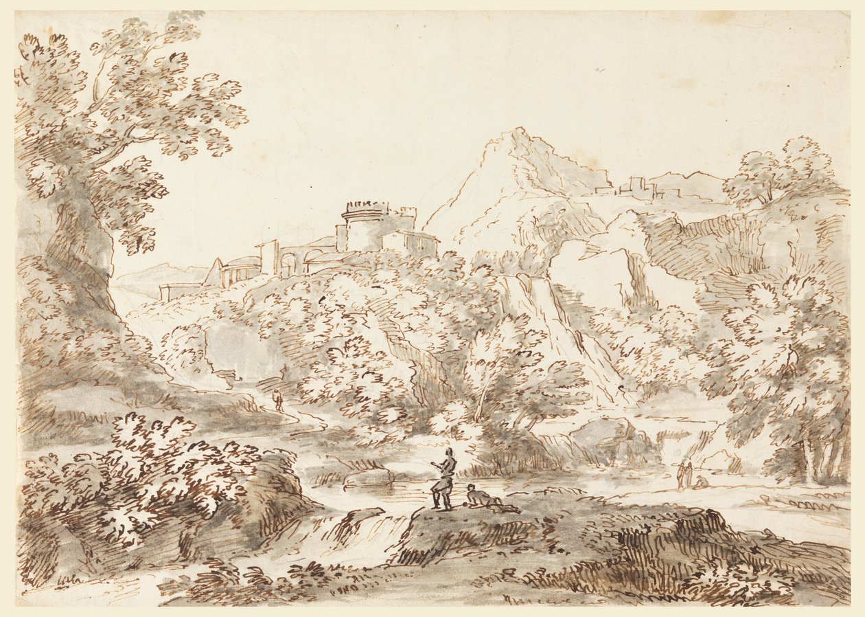 有城镇的风景 作者 卡洛·马尔基奥尼