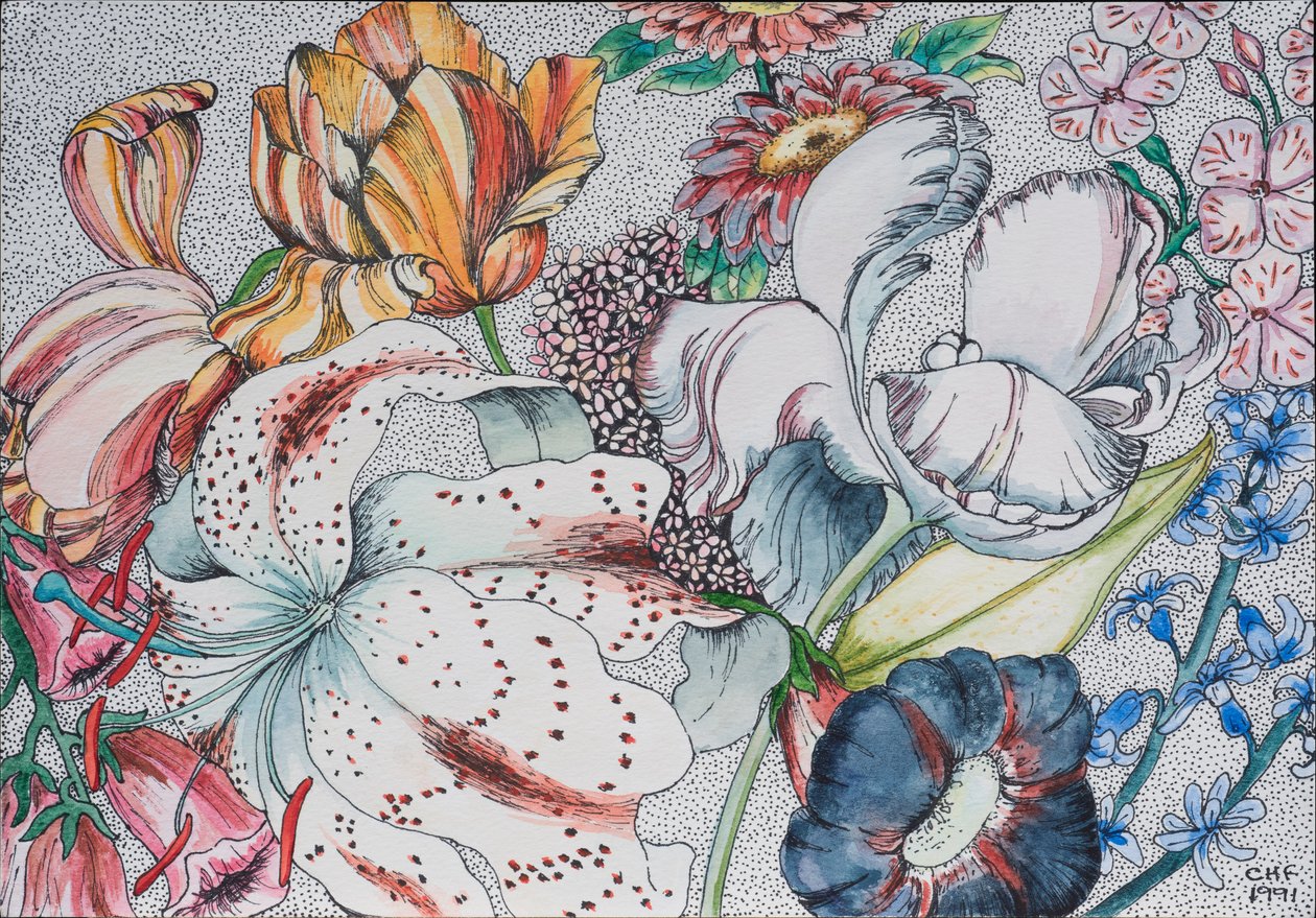 混乱的花，1991 作者 卡罗琳·哈伯德·福特