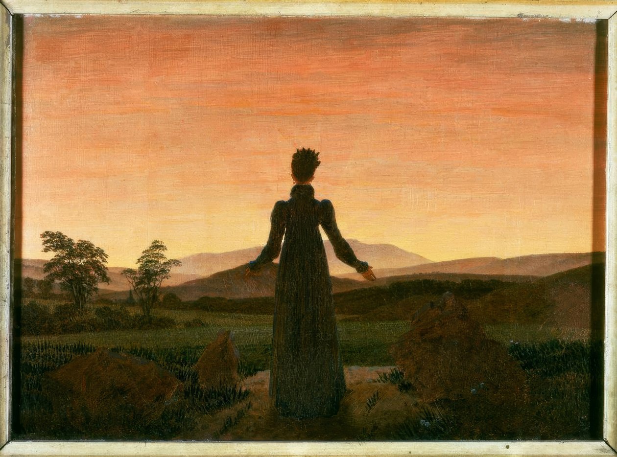 夕阳下的女人 作者 卡斯珀·大卫·弗里德里希（Caspar David Friedrich）