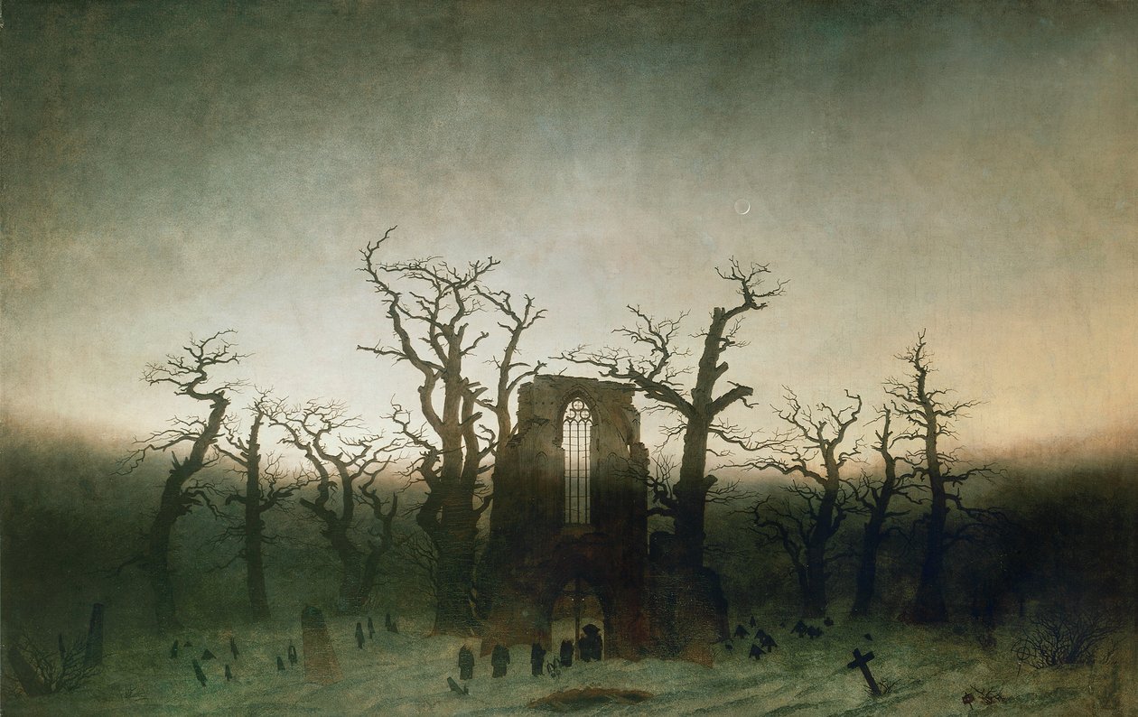 奥克伍德修道院 作者 卡斯珀·大卫·弗里德里希（Caspar David Friedrich）