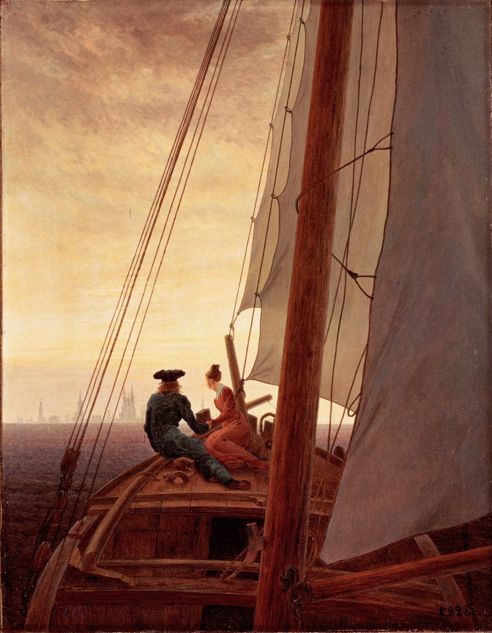 在水手上 作者 卡斯珀·大卫·弗里德里希（Caspar David Friedrich）