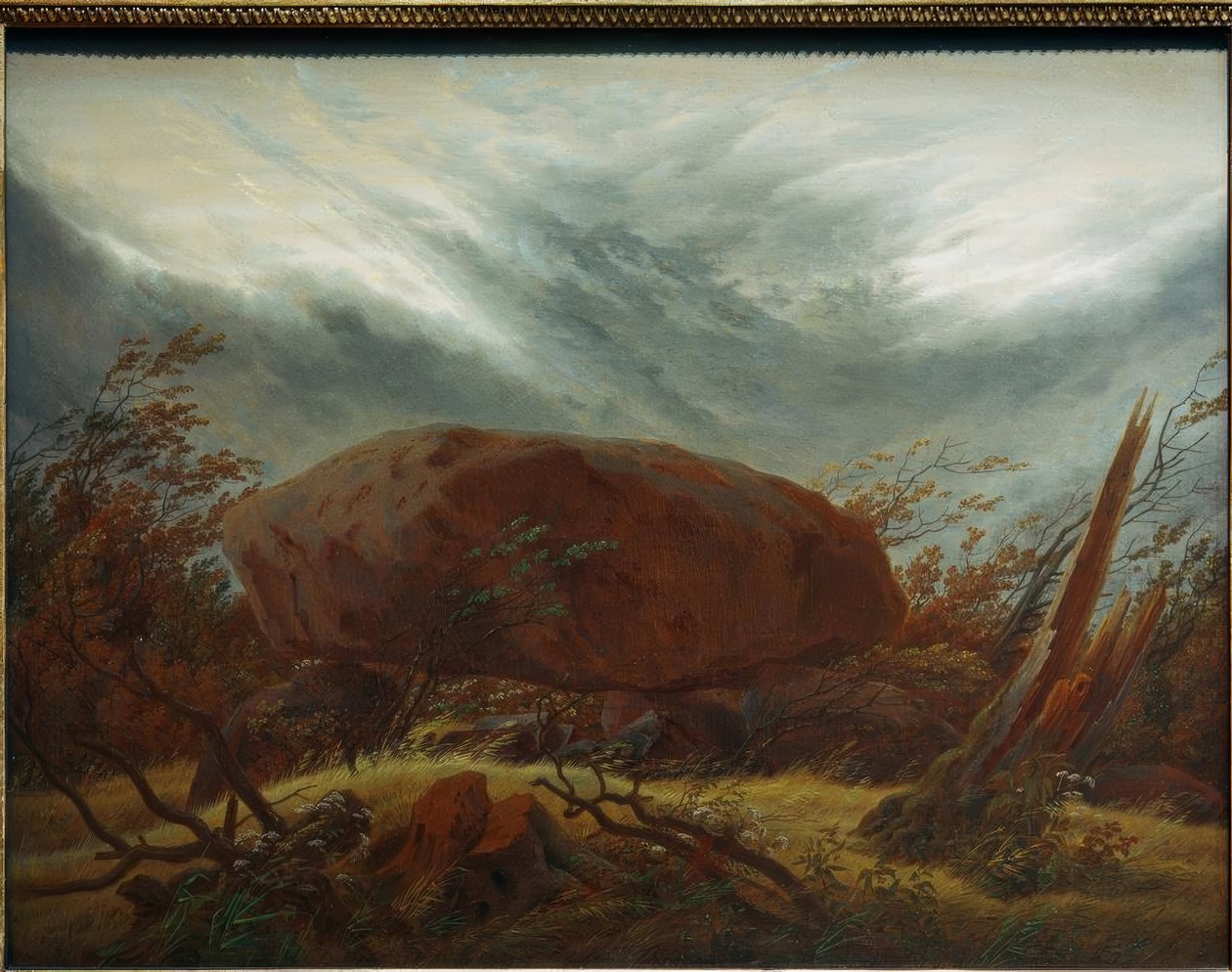秋天的巨石墓 作者 卡斯珀·大卫·弗里德里希（Caspar David Friedrich）