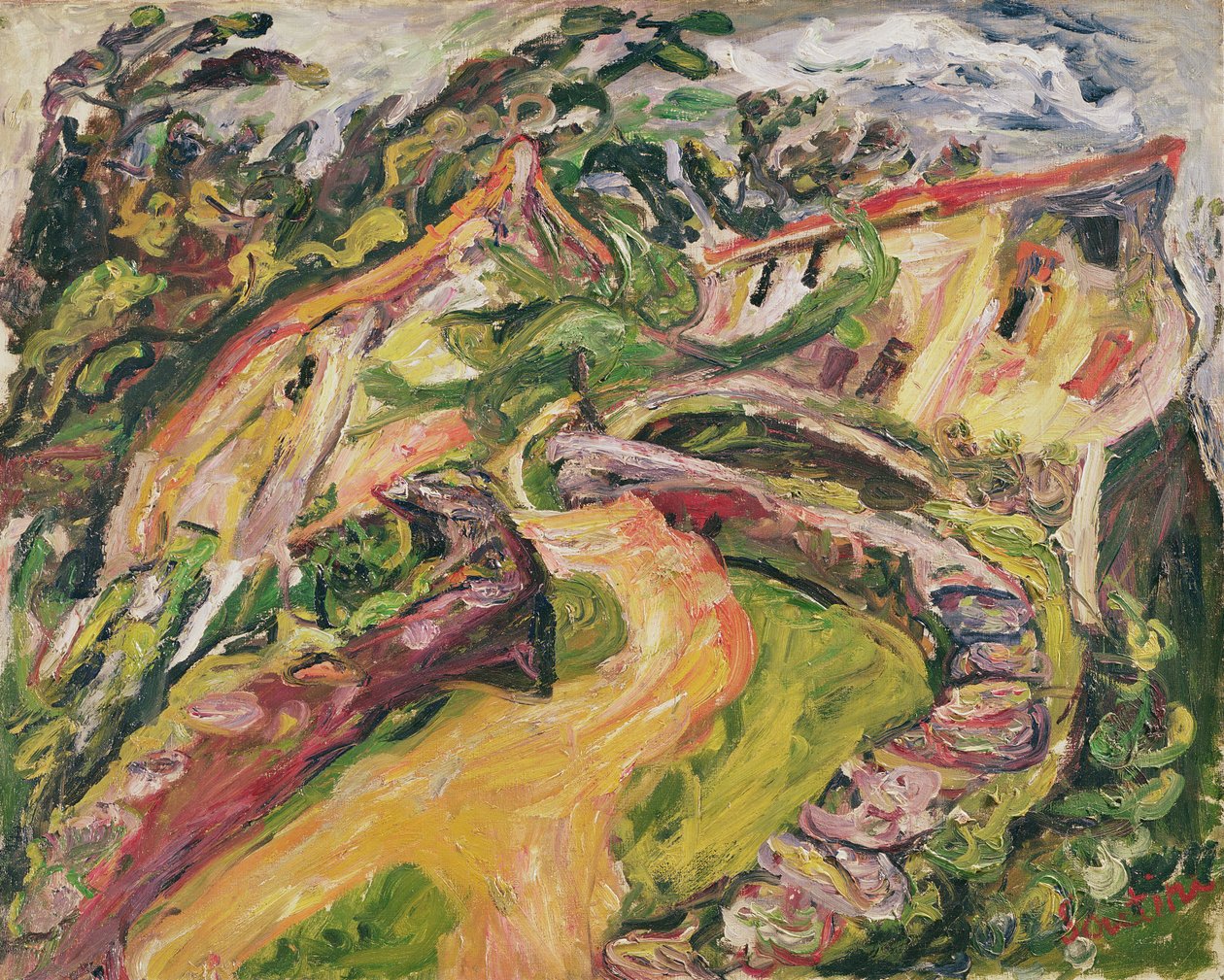 景观，1919年 作者 Chaim Soutine