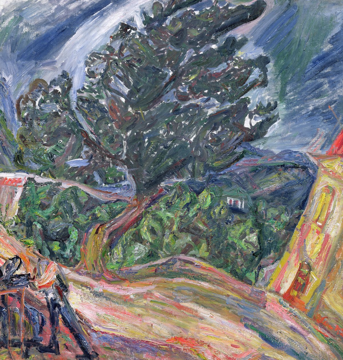 大蓝树，c.1940-42 作者 Chaim Soutine