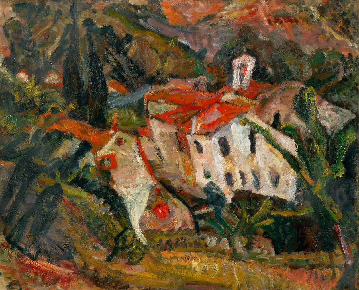 塞雷景观 作者 Chaim Soutine