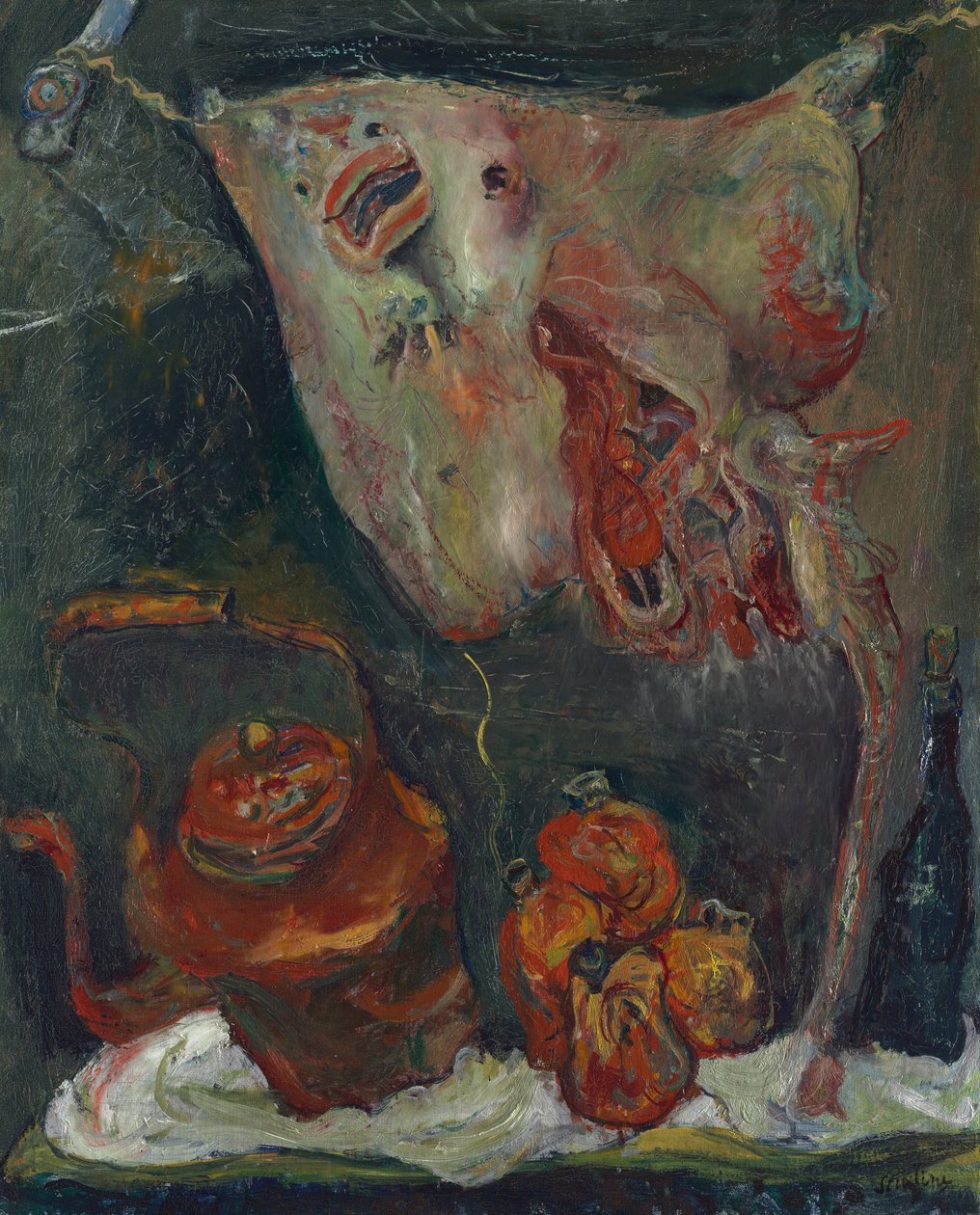 静物与雷菲什，1923年 作者 Chaim Soutine