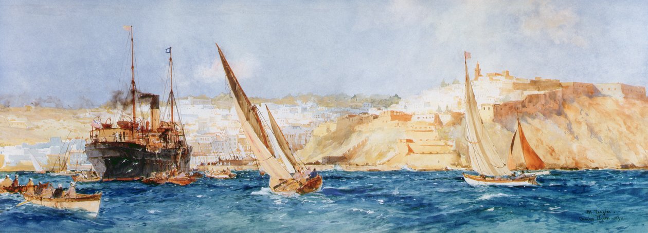 丹吉尔，1911年（纸上水粉和水粉） 作者 查尔斯·爱德华·迪克森