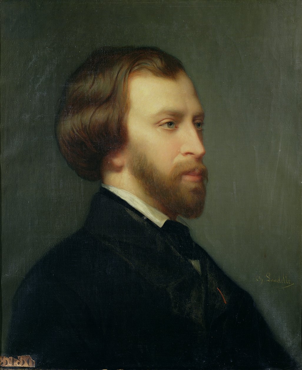 Alfred de Musset的肖像（1810-57） 作者 查尔斯·兰德尔