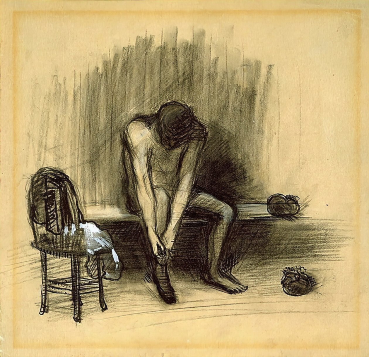 拳击手，约1907年。 作者 查尔斯·德穆斯