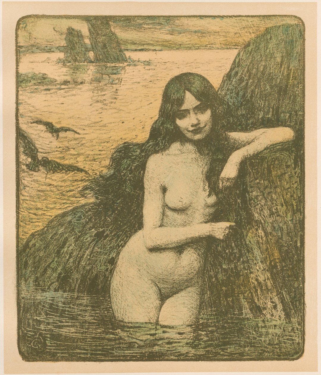 美人鱼，1896年。 作者 查尔斯·盖林