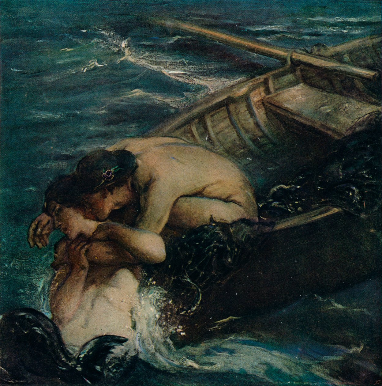 美人鱼"，约1909年 作者 查尔斯·香农