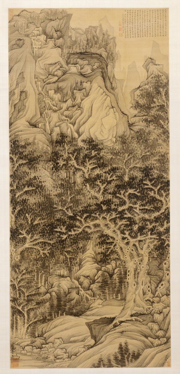 五个白内障山，1650年。 作者 陈洪寿