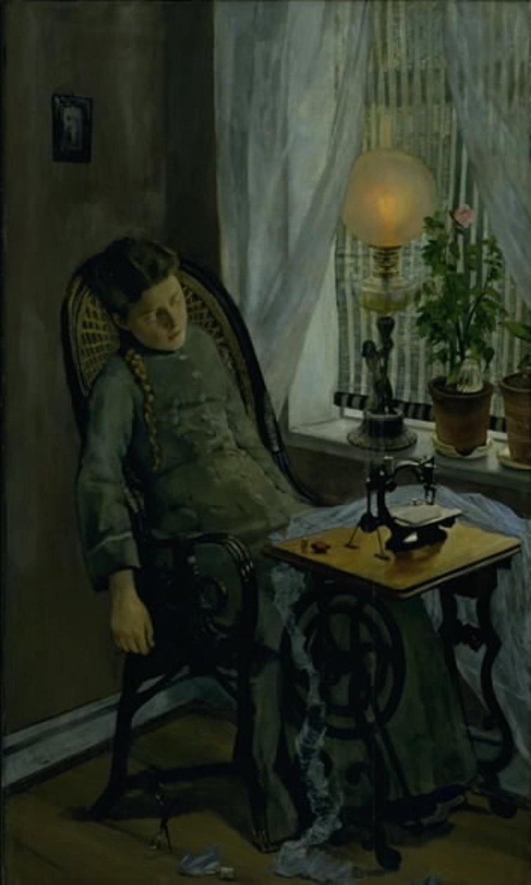女裁缝 作者 克里斯蒂安·克罗格（Christian Krohg）