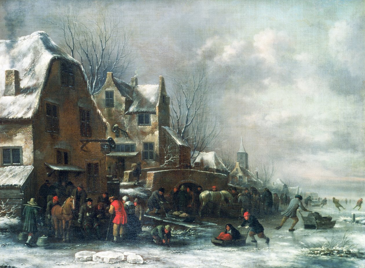 冬季景观 作者 克莱斯·莫兰纳（Claes Molenaer）