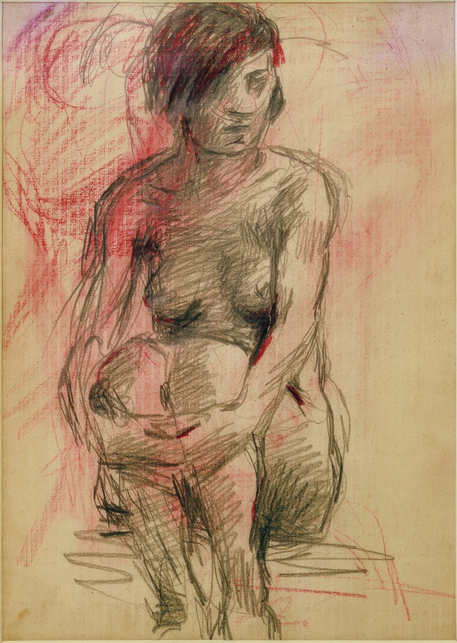 坐在女性裸体 作者 克拉拉·西沃特（Clara Siewert）