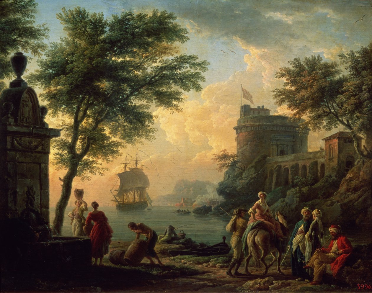海港，1763年 作者 克劳德·约瑟夫·韦尔内