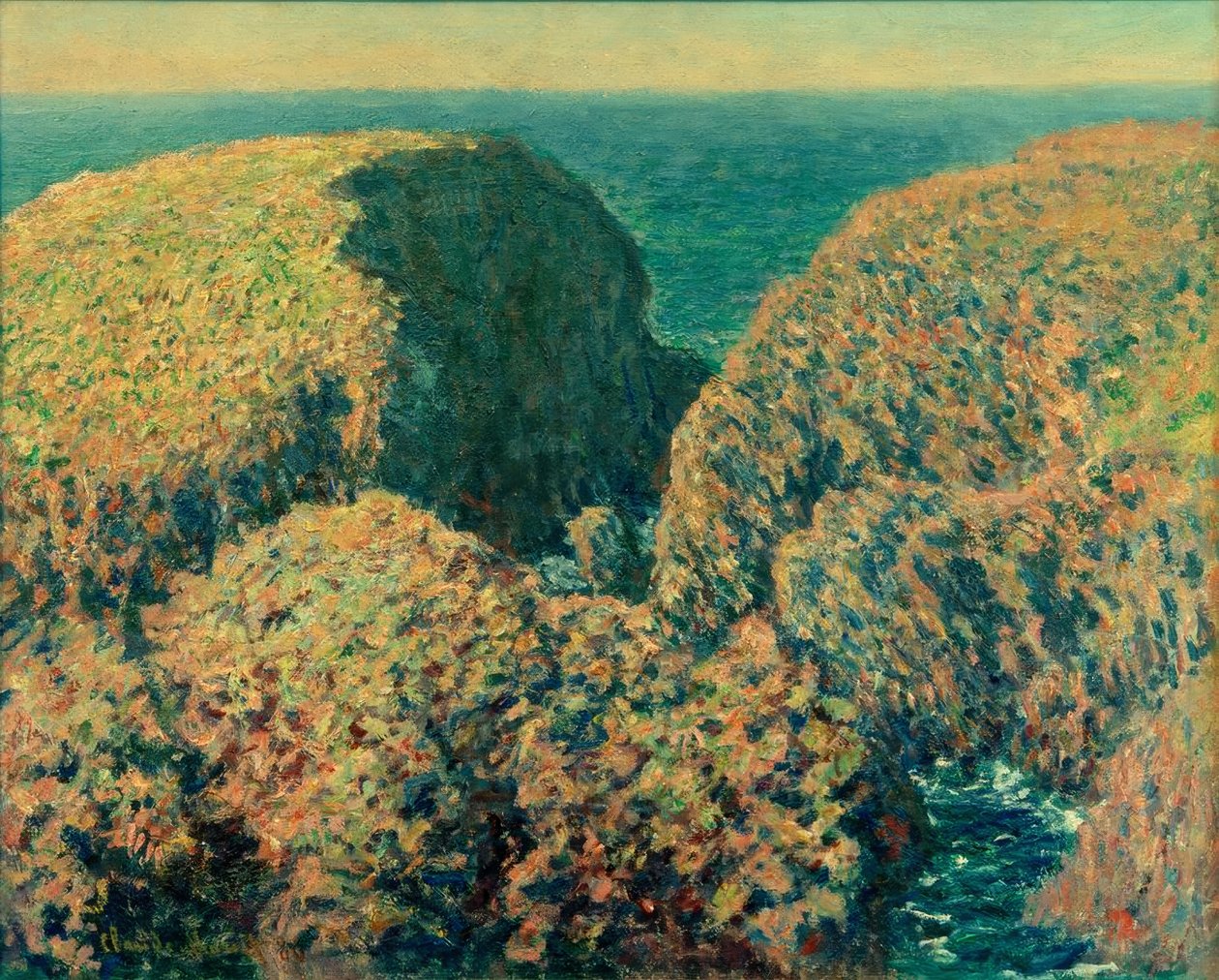 百丽岛岩石地块 作者 克劳德·莫奈