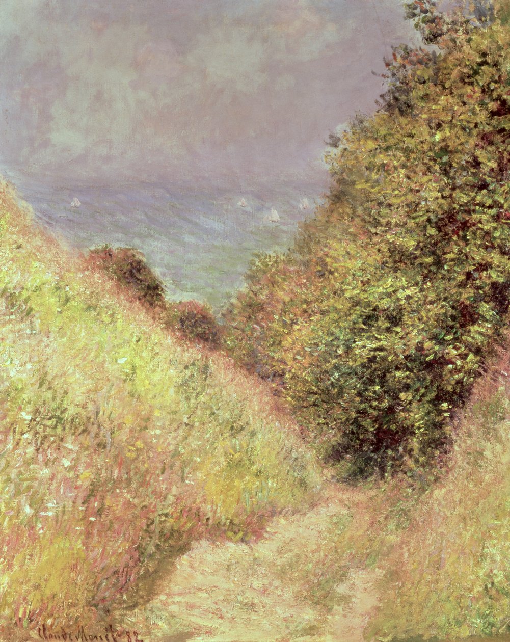 Chemin de la Cavee，Pourville，1882 作者 克劳德·莫奈