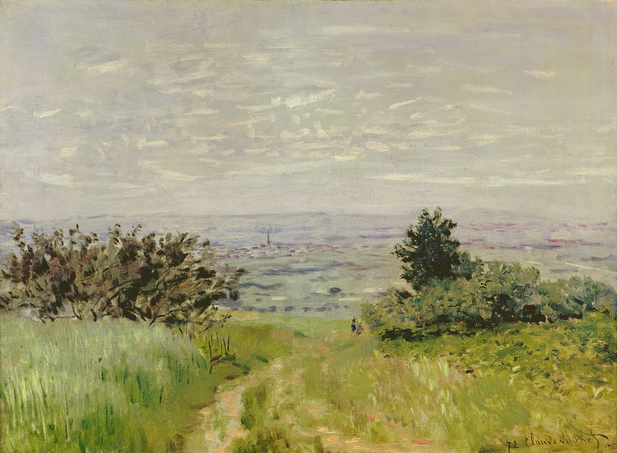 风景，Argenteuil（Sannois小山）全视图，1872年 作者 克劳德·莫奈