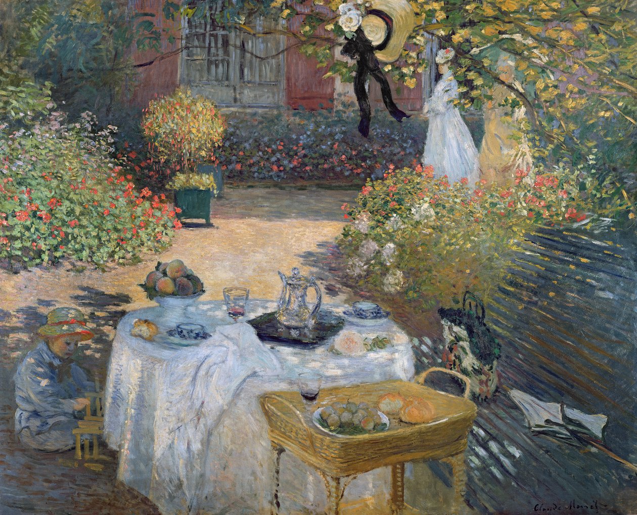 午餐：莫奈的花园在Argenteuil，c.1873 作者 克劳德·莫奈