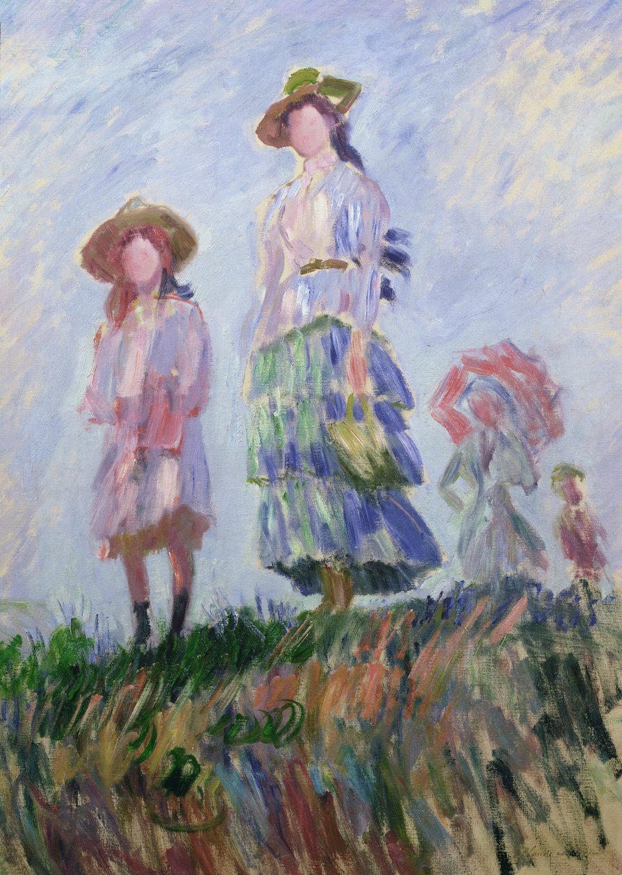 The Walk（素描）1882年 作者 克劳德·莫奈