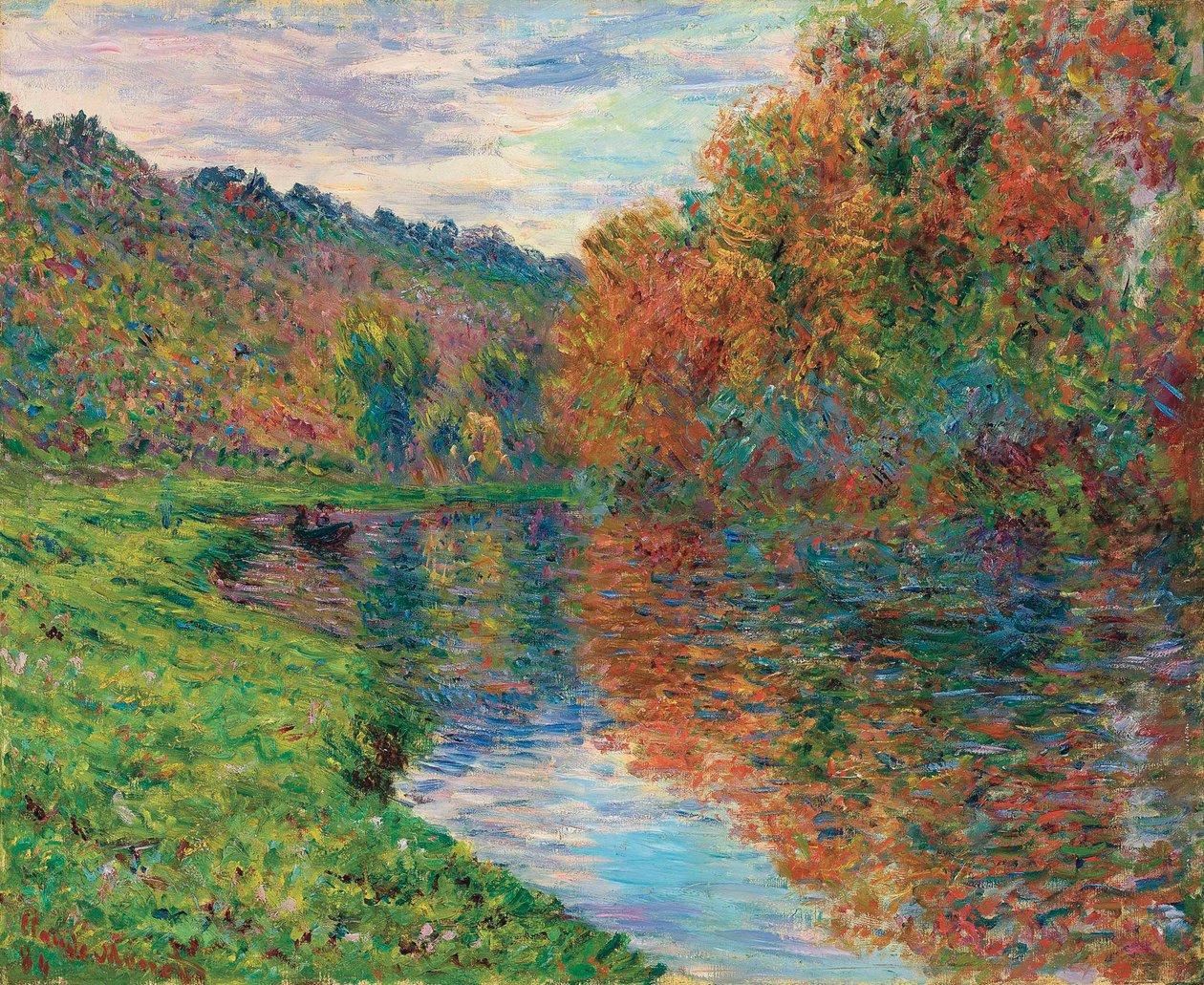 Le bras de Jeufosse, 秋天, 1884. 作者 克劳德·莫奈