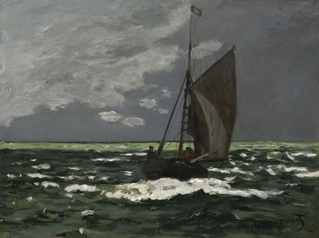 海景，暴风雨 作者 克劳德·莫奈