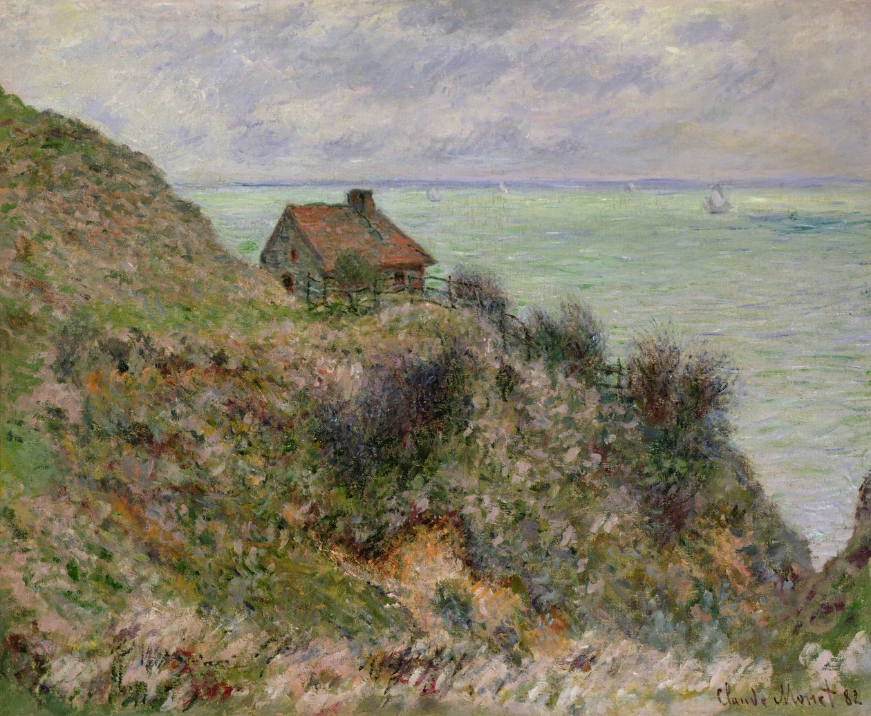 1882年，Pourville的海关官员小屋 作者 克劳德·莫奈