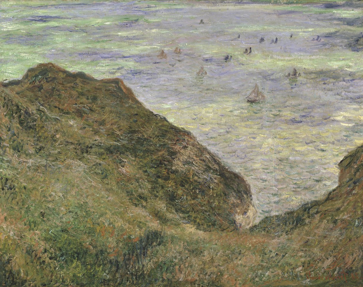俯瞰大海，1882年 作者 克劳德·莫奈