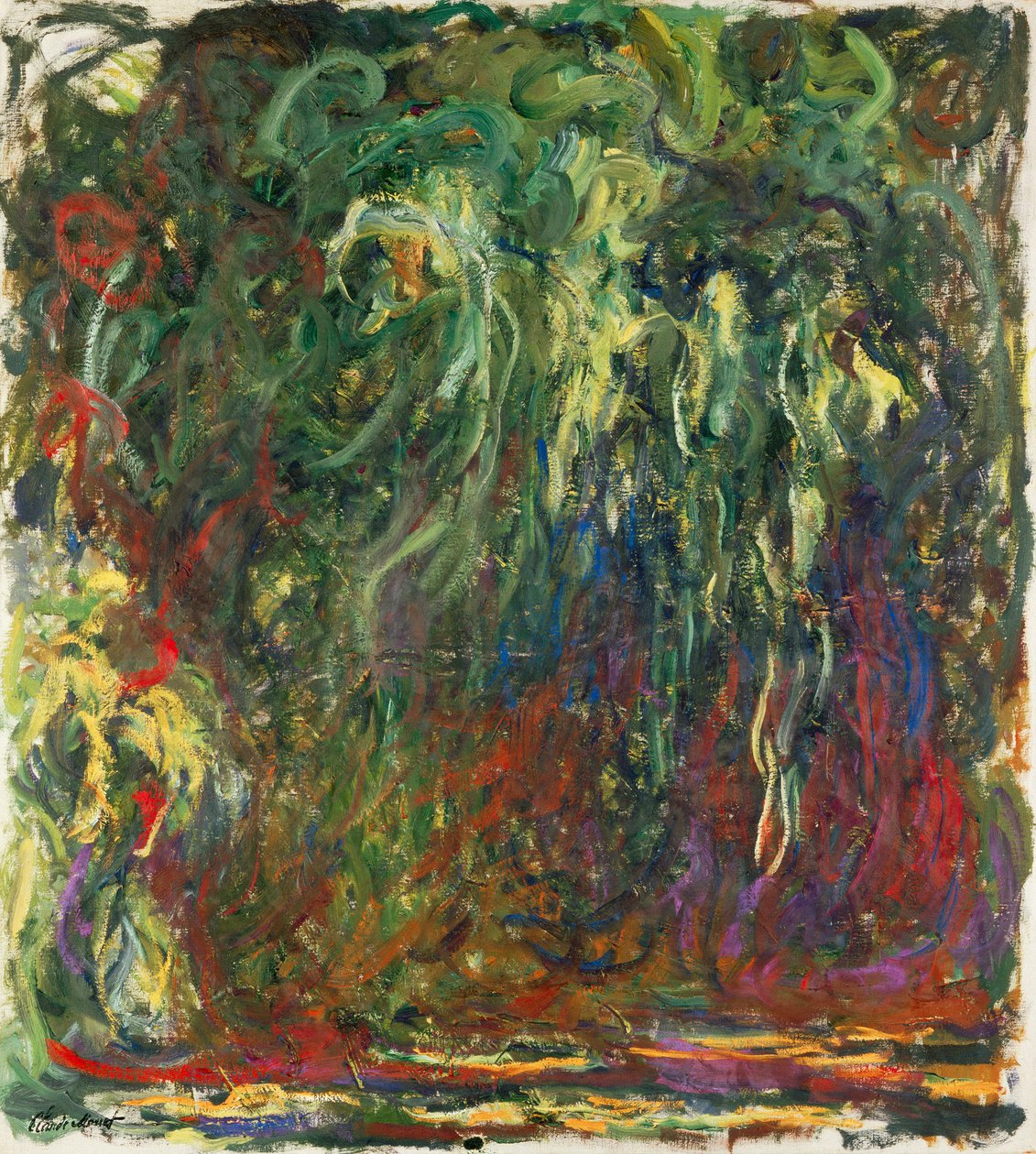 垂柳，1920-1922年。 作者 克劳德·莫奈