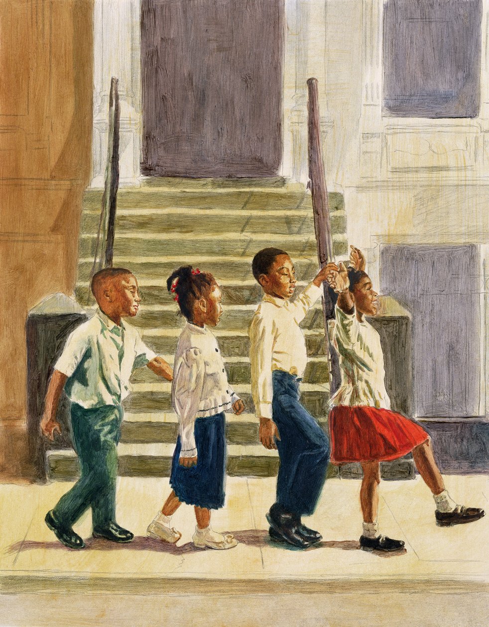 跟我来，1995年（船上用油和铅笔） 作者 科林·布特曼