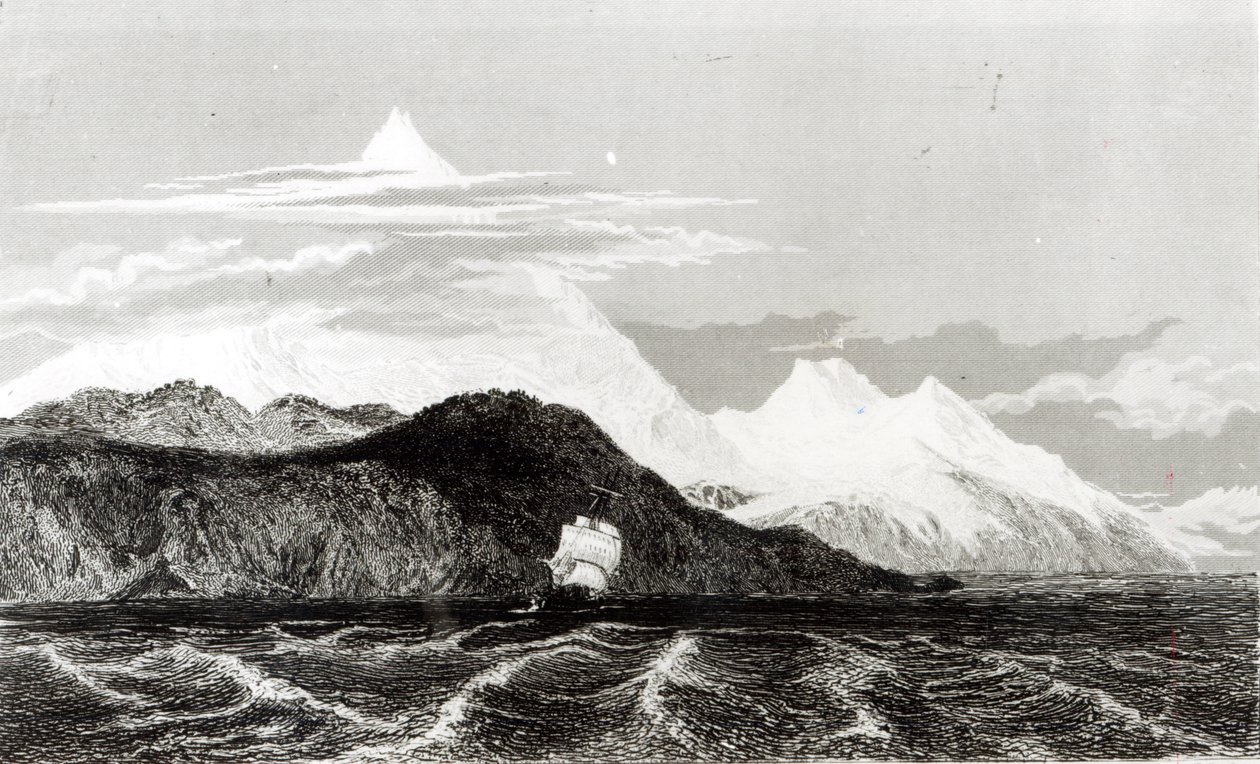 Mount Sarmiento，由Thomas Landseer雕刻（1795-1880） 作者 康拉德·马滕斯（Conrad Martens）