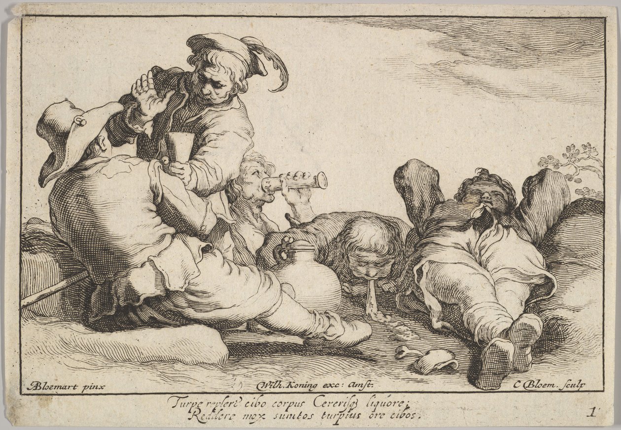 职业的乐趣。 作者 科尼利斯·布洛埃马特（Cornelis Bloemaert）