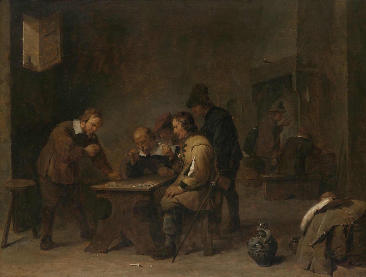 赌徒，c.1640 作者 大卫·特尼尔斯（David Teniers）